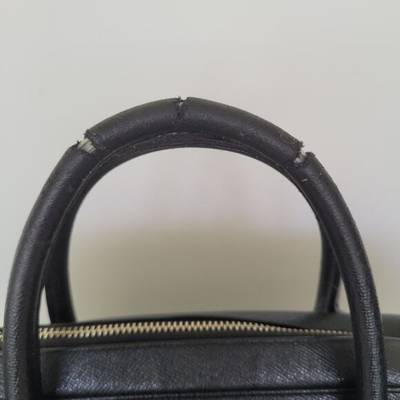 COACH Crossgrain Leather Briefcase Laptop Bag Black Unisex Large Zip 15x11x3 - Picture 9 of 15